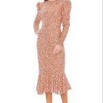 Copper Sequins Midi Dress