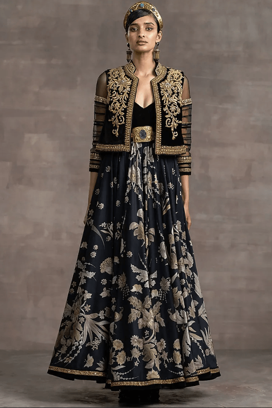 Black Embroidered Gilet