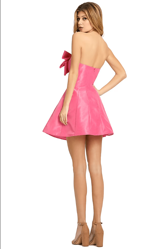 Pink Crepe Mini Dress - Image 3