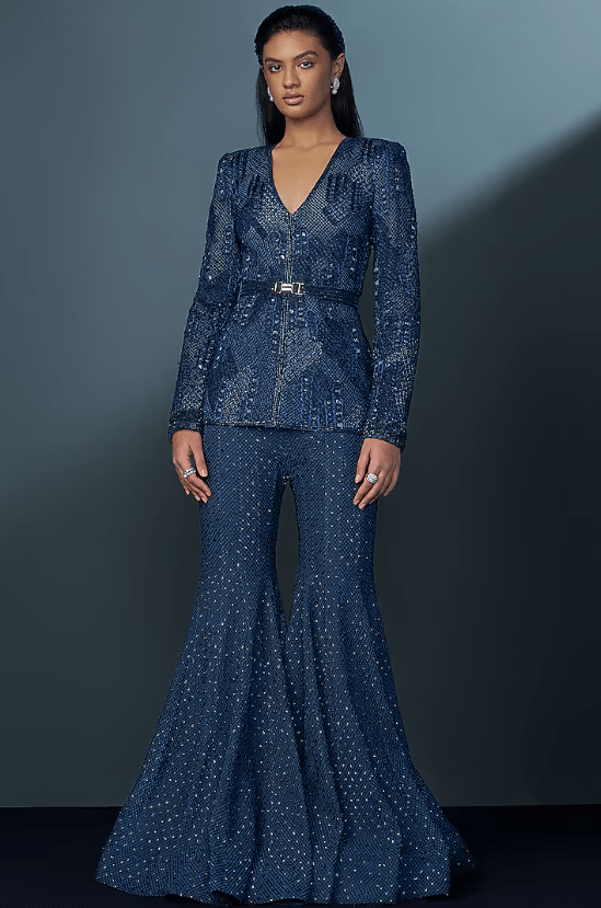 Midnight Blue Double Georgette Kurta Set