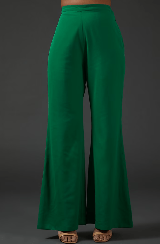 Green Snake Crepe Embroidered Co-Ord Set - Image 3