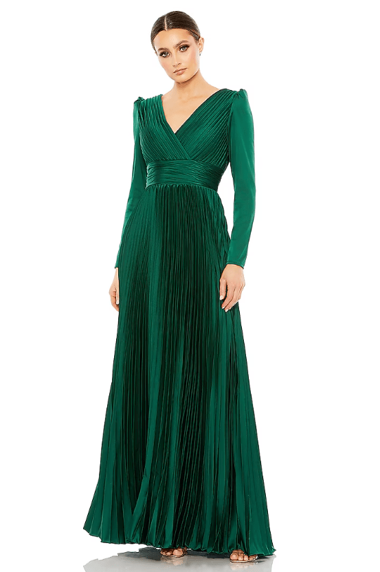 Emerald Polyester Gown