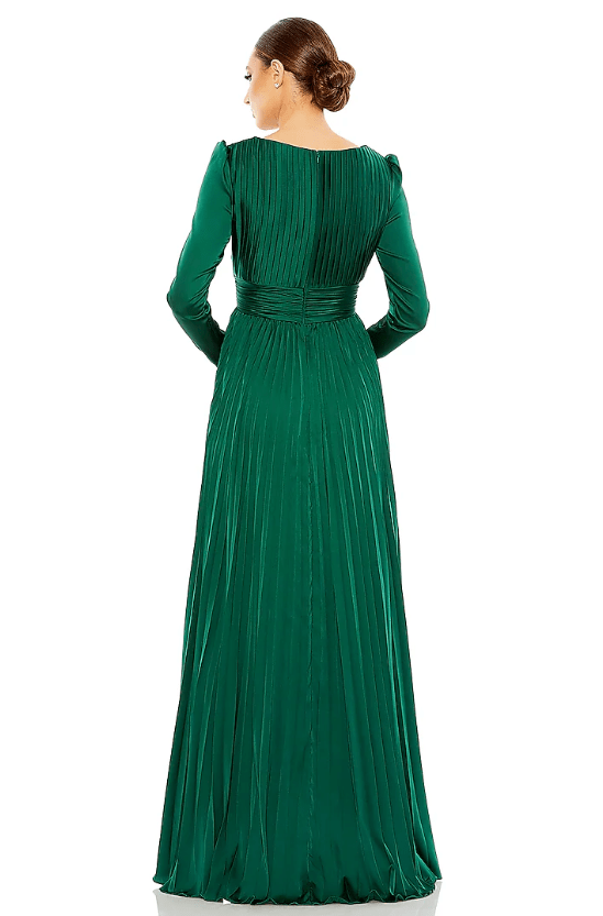 Emerald Polyester Gown - Image 2