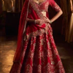 Red Lotus Lehenga