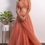 Dusty Pink Embroidered Lehenga Set