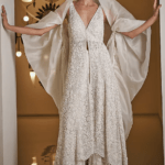White Net Pearl Embroidered Sharara Set