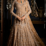 Copper Net Sequins Embroidered Lehenga Set