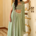 Mint Green Organza Sharara Set