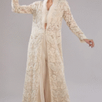 Ivory Pure Organza Pearl Embroidered Jacket Set