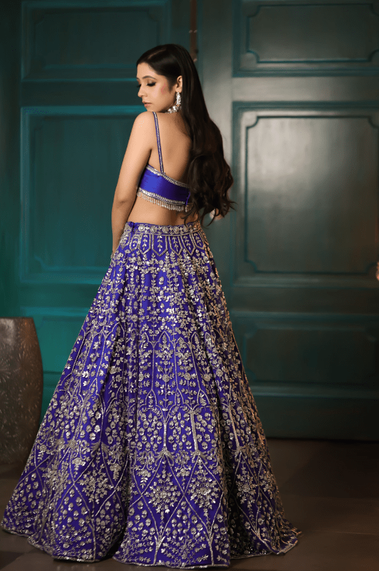 Vikki Blue Lehenga - Image 3