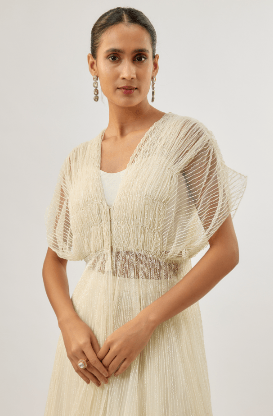 Ivory Net Jacket Set - Image 4