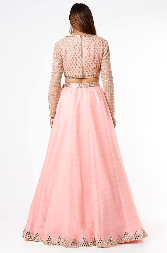 Peach Georgette Lehenga Set - Image 2