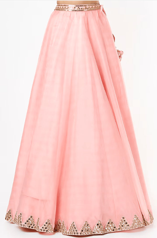 Peach Georgette Lehenga Set - Image 3