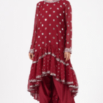 Crimson Red Embroidered Kurta Set
