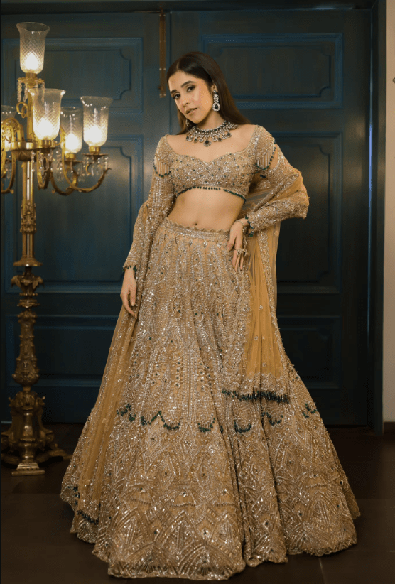 Bella Gold Lehenga - Image 2