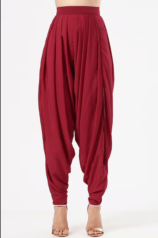 Crimson Red Embroidered Kurta Set - Image 3