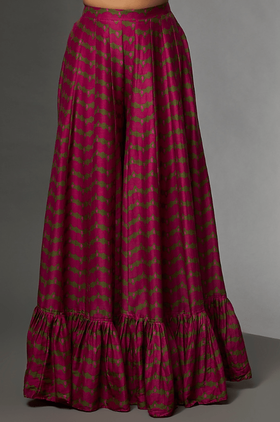 Rani Pink Chanderi Silk Embroidered Anarkali Set - Image 3