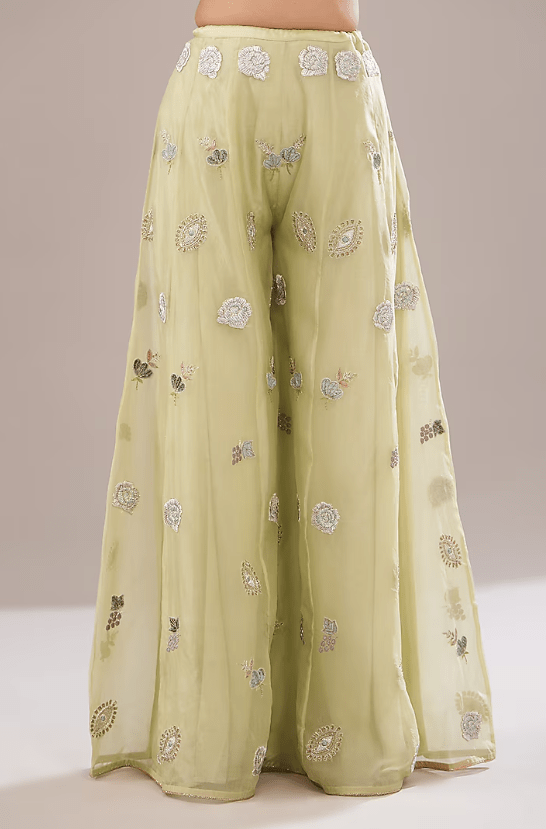 Mint Organza Sharara Set - Image 3