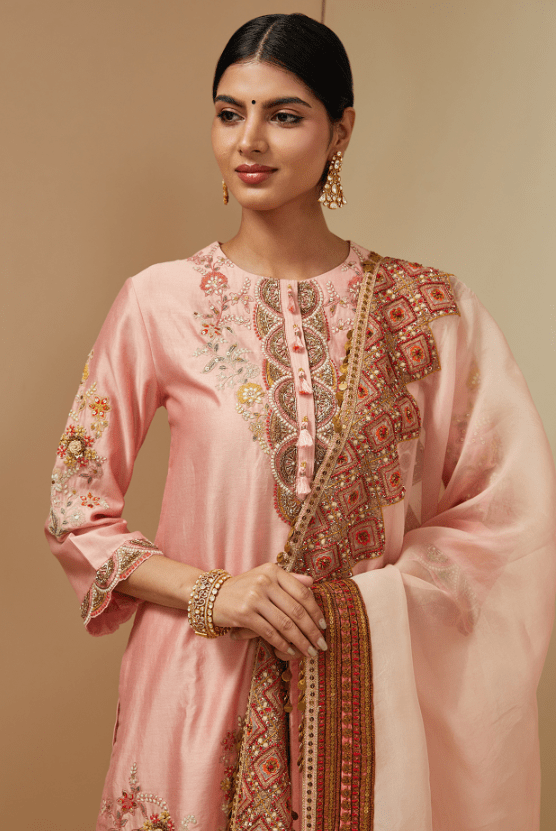 Ivory Silk Sharara Set - Image 4