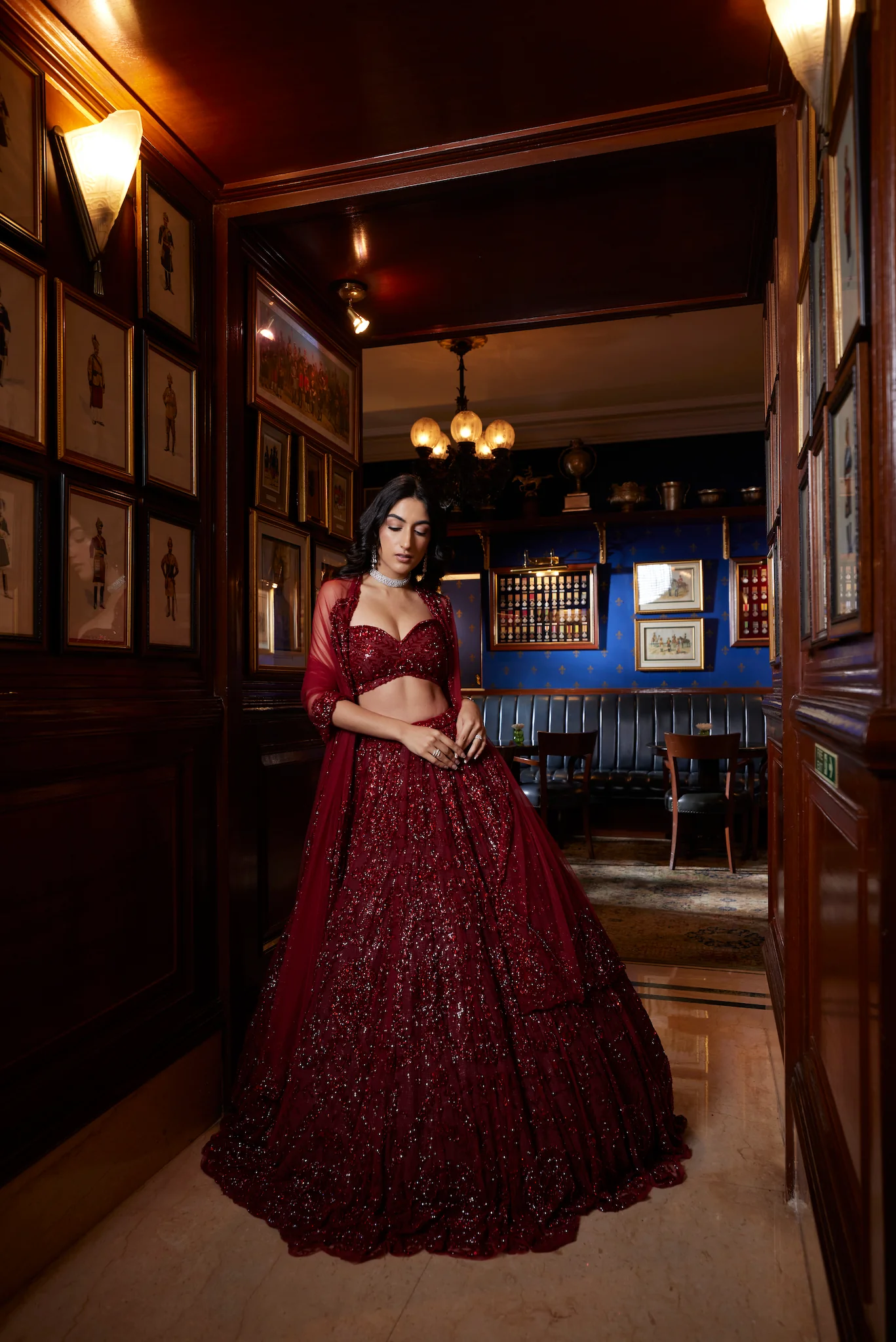 VALENTINE RED LEHENGA - Image 3