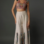 Off-White Mukaish Silk Mul Sharara Set