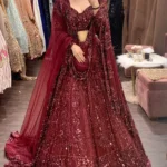 MAHOGANY RED LEHENGA