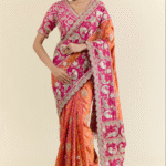 Orange Patola Saree Set