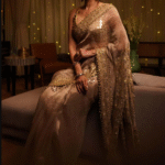 Karishma Tanna in Gaja Kavya Saree and Mirror Work blouse
