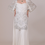 White Georgette Sharara Set