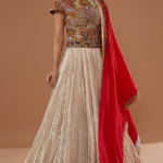 Multi-Colored Chanderi Jacket Set