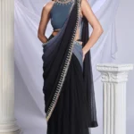 Black rose saree set