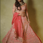 Pink Raw Silk Zardosi Embroidered Lehenga Set