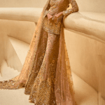 Mauve Pink Tulle Sequin Embellished Sharara Set