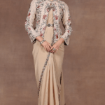 Soft Pink Silk Resham Embroidered Jacket