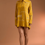Yellow Poplin Printed Shirt