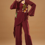 Red Georgette Co-Ord Set