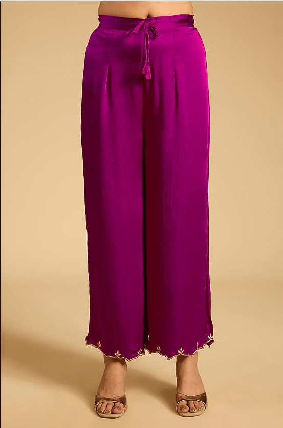 Black Habutai Silk Resham Work Kurta Set - Image 3