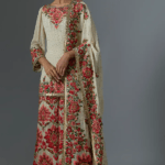 Ivory Chiffon Thread Work Gharara Set