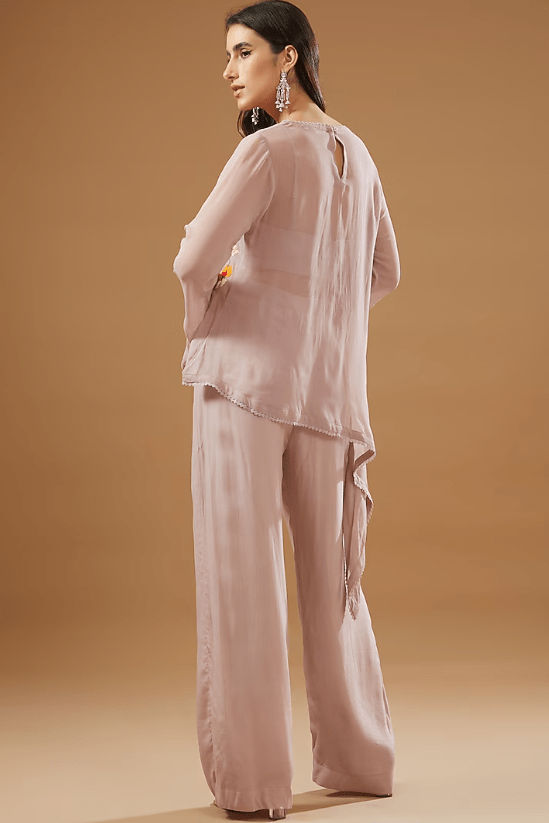 Mauve Georgette Co-Ord Set - Image 2