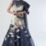 Cobalt Blue Embroidered Gown