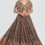 Multi-Colored Organza Sequins Work Lehenga Set
