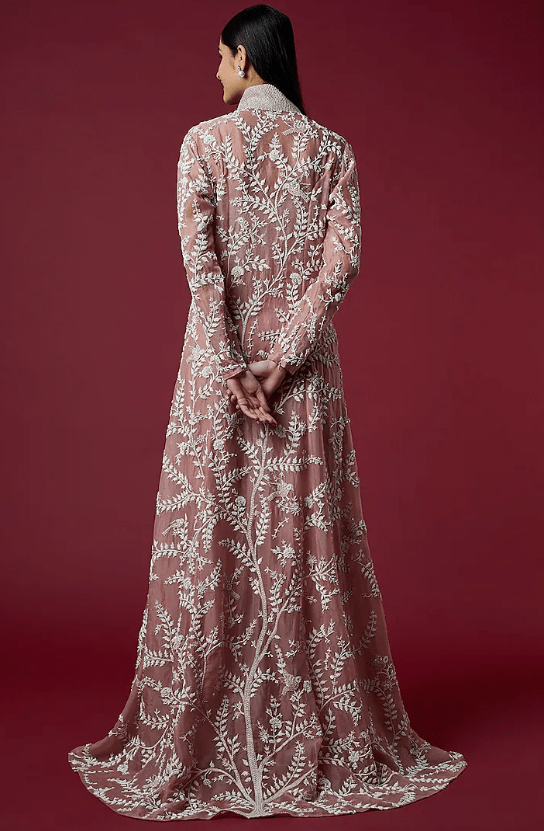 Blush Pink Embroidered Jacket Set - Image 2