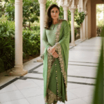 Sage Green Hand Embroidered Kurta Set