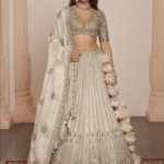 Coconut & Gold Organza & Net Lehenga Set