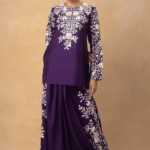 Purple floral embellished co-ord set
