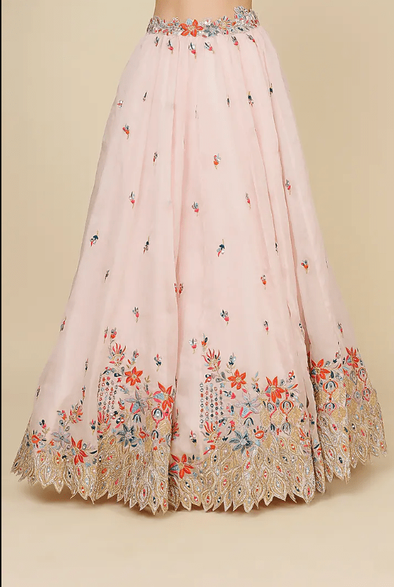 .Blush Pink Embroidered Lehenga Set - Image 3