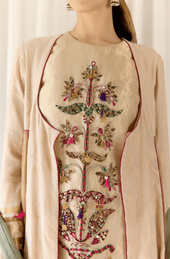 Gold & Black Sharara Set with Jacket - Image 6