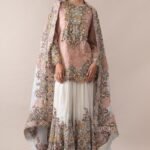 Ivory Silk Multicolour Embroidered Sharara Set