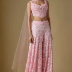 Baby Pink Tulle Sharara Set