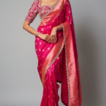Pink Banarasi Saree Set